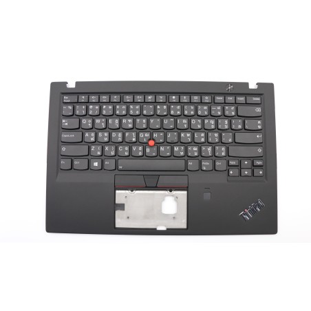 Lenovo 01YR597 Palmrest Top Case con tastiera, Thailandese, nero, Lettore di impronte digitali