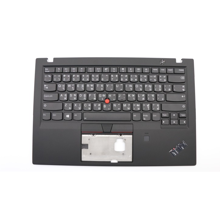 Lenovo 01YR597 Palmrest Top Case con tastiera, Thailandese, nero, Lettore di impronte digitali
