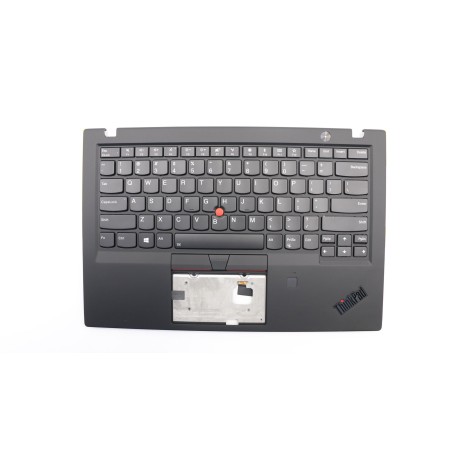 Lenovo 01YR609 Palmrest Top Case con tastiera, Inglese (Stati Uniti), Nero, Retroilluminazione, Impronta digitale, NFC