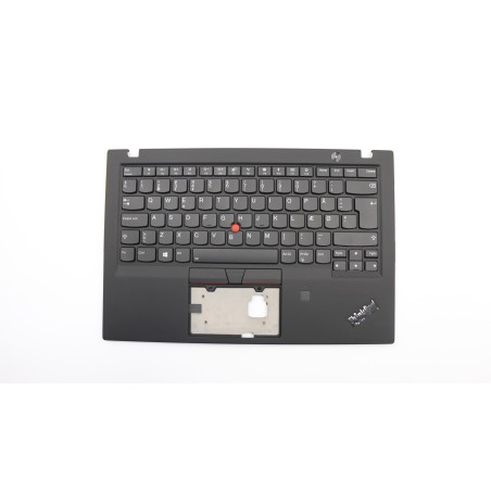Lenovo 01YR644 Palmrest Top Case con tastiera, Danese, Nero, Retroilluminazione, Impronta digitale, NFC