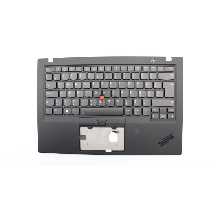 Lenovo 01YR653 Palmrest Top Case con tastiera, Ungherese, nero, Lettore di impronte digitali