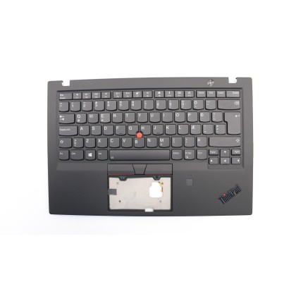 Lenovo 01YR654 Palmrest Top Case con tastiera, Israele (ebraico), nero, Lettore di impronte digitali