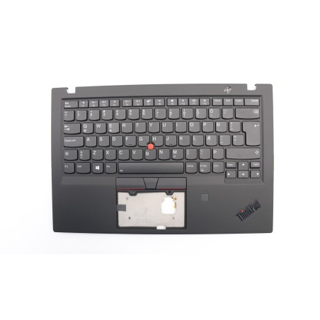 Lenovo 01YR654 Palmrest Top Case con tastiera, Israele (ebraico), nero, Lettore di impronte digitali