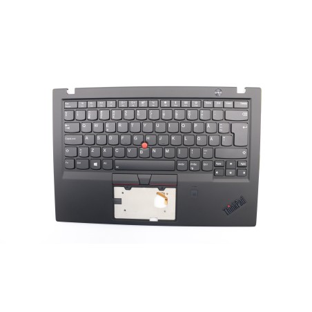 Lenovo 01YR666 C-Cover with keyboard,Serbian Cyrilic,Black,FingerPrint Reader