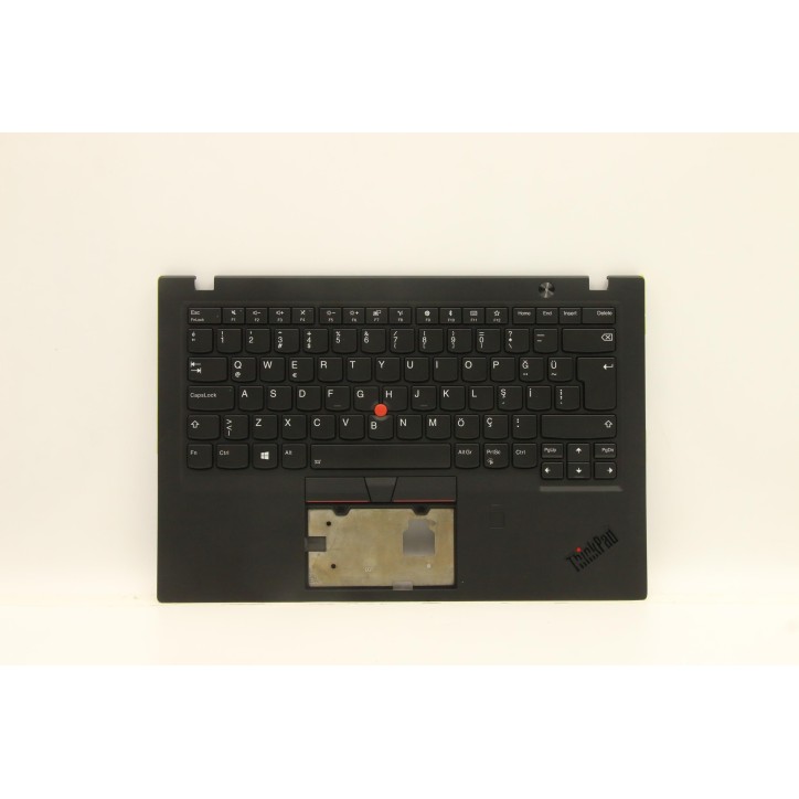 Lenovo 01YR670 Palmrest Top Case con tastiera, Turco, nero, Lettore di impronte digitali