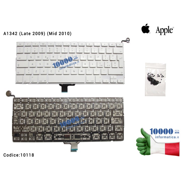 Tastiera Italiana APPLE MacBook Unibody 13" A1342 (Late 2009) (Mid 2010) MC516LL/A MC207LL/A  MC207 MC516 EMC2350 EMC2395