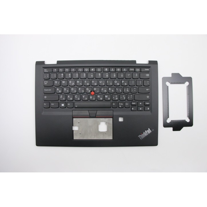 Lenovo 02HL525 Palmrest Top Case con tastiera, Ebraico, Nero, Retroilluminazione