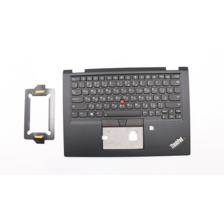 Lenovo 02HL532 Palmrest Top Case con tastiera, Russo, nero, WWAN