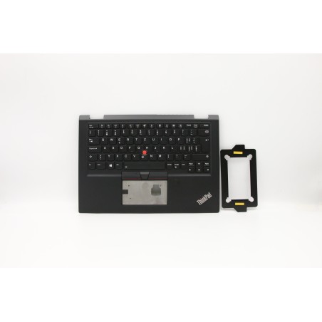 Lenovo 02HL538 Palmrest Top Case con tastiera, Svizzera, Nero, Retroilluminazione