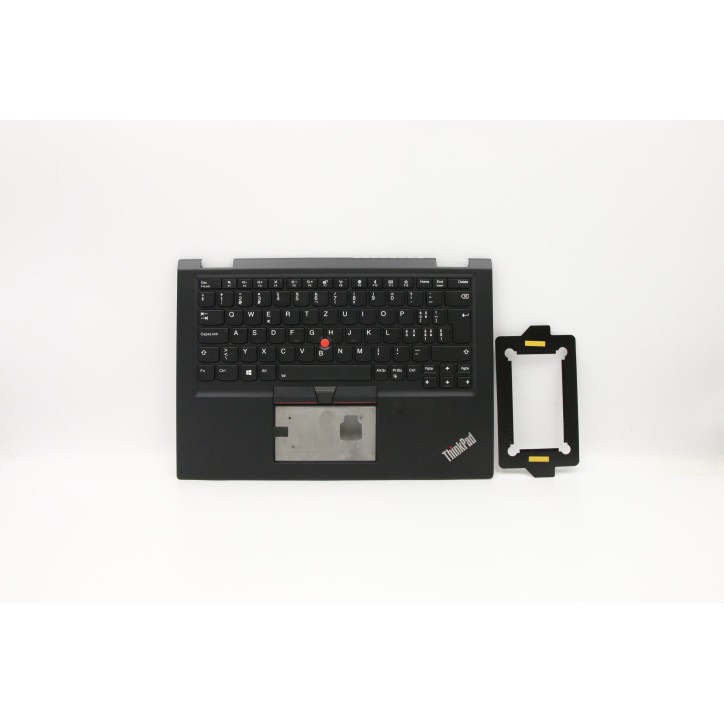 Lenovo 02HL538 Palmrest Top Case con tastiera, Svizzera, Nero, Retroilluminazione