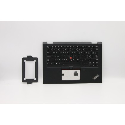 Lenovo 02HL650 Palmrest Top Case con tastiera, Arabo, Nero, Retroilluminazione