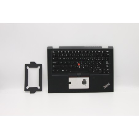 Lenovo 02HL650 Palmrest Top Case con tastiera, Arabo, Nero, Retroilluminazione