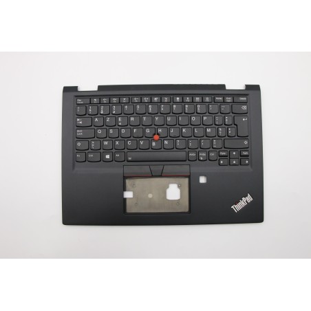 Lenovo 02HL653 Palmrest Top Case con tastiera, Belga, Nero, Retroilluminazione