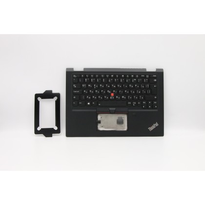 Lenovo 02HL692 Palmrest Top Case con tastiera, Bulgaro, Nero, Retroilluminazione