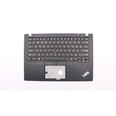 Lenovo 02HM201 Palmrest Top Case con tastiera, Arabo, Nero, Retroilluminazione