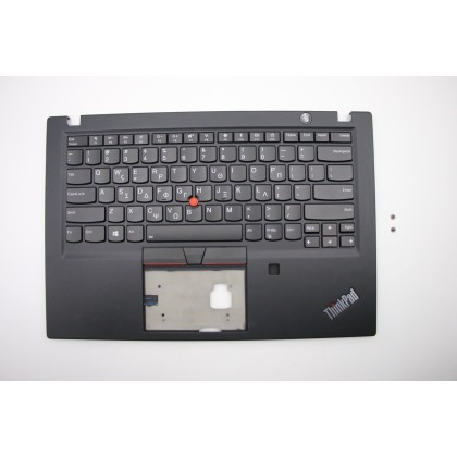 Lenovo 02HM286 Palmrest Top Case con tastiera, Greco, Nero, Retroilluminazione, Impronta digitale