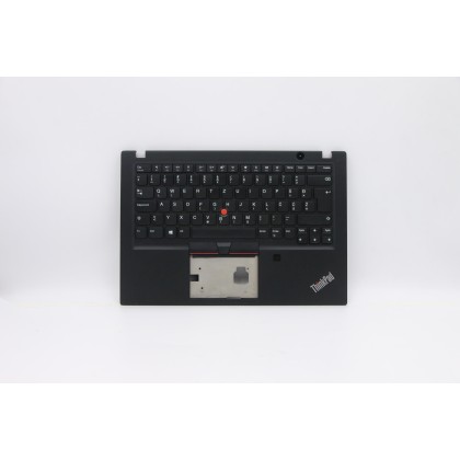 Lenovo 02HM479 C-Cover with keyboard, Slovenian, Black, Non-Backlight, Fingerprint, UK