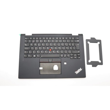 Lenovo 02HM712 Palmrest Top Case con tastiera, Estone, nero, WLAN