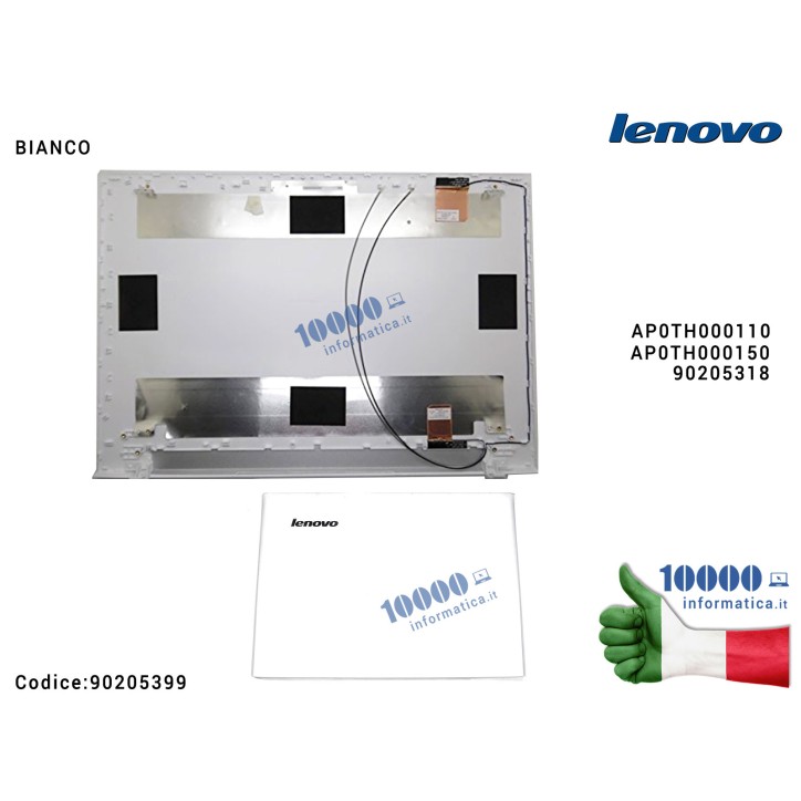 Cover LCD LENOVO IdeaPad [BIANCO] Z50 Z50-70 Z50-75 G50 G50-30 G50-70 G50-45 G50-80 AP0TH000150 AP0TH000110 90205399 90205318