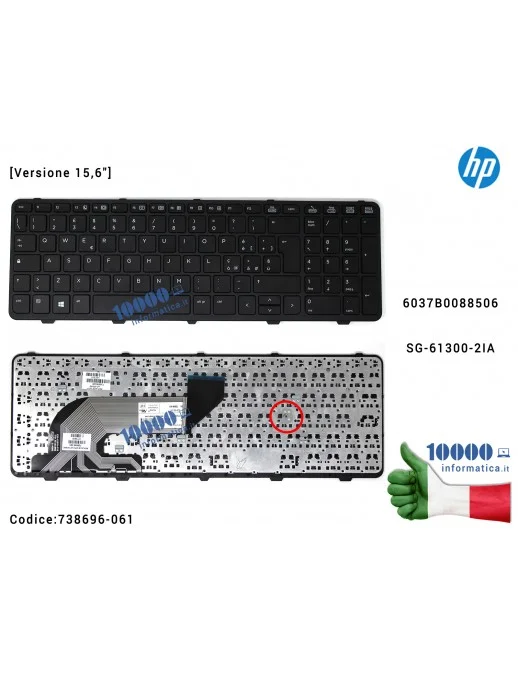 Tastiera Italiana HP ProBook 650 G1 ProBook 655 G1 [Versione 15,6"]