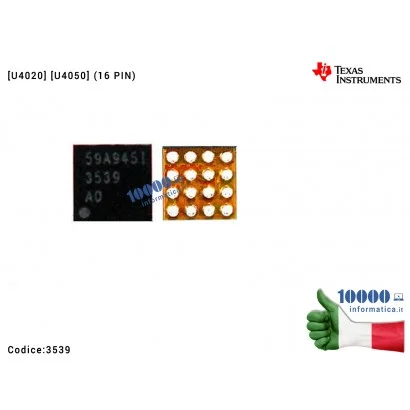 3539 IC Chip 3539 U4020 U4050 Retroilluminazione per Scheda Madre iPhone 6S 6S+ Plus [U4020] (16 PIN) Backlight Controller
