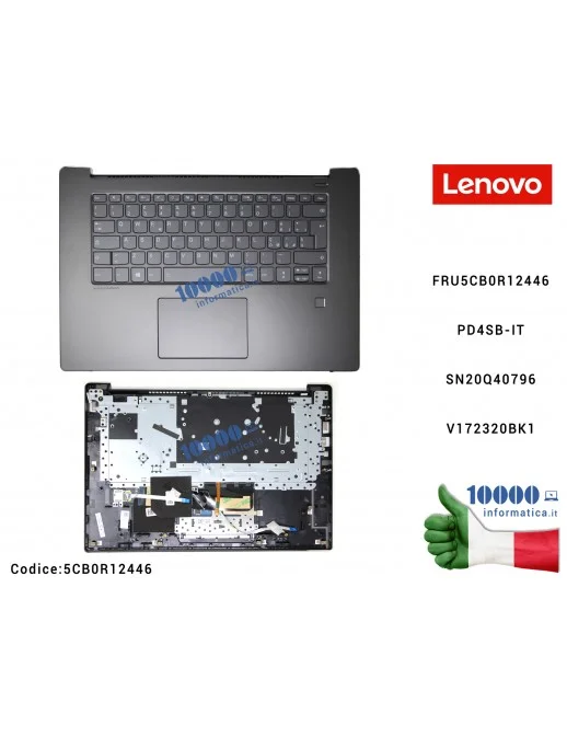 Tastiera Italiana Retroilluminata Completa di Top Case Superiore LENOVO IdeaPad 530S-15IKB (81EV) FRU5CB0R12446 PD4SB-IT SN20Q40