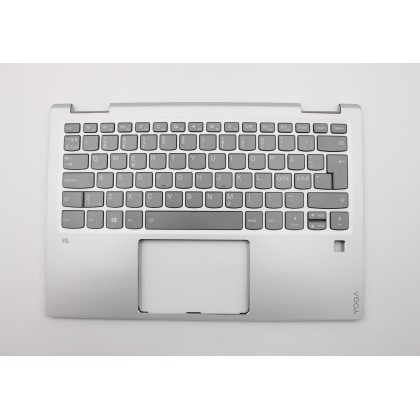 Lenovo 5CB0N67826 Palmrest Top Case con tastiera, Lingue scandinave, argento