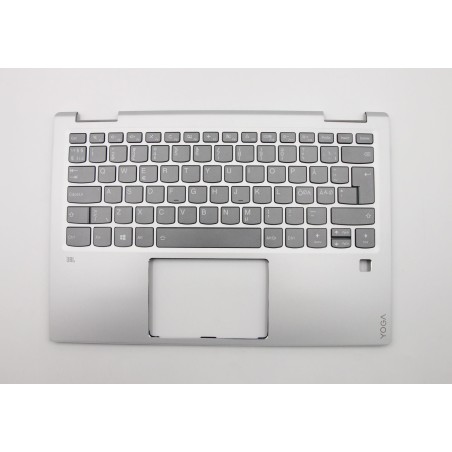 Lenovo 5CB0N67826 Palmrest Top Case con tastiera, Lingue scandinave, argento