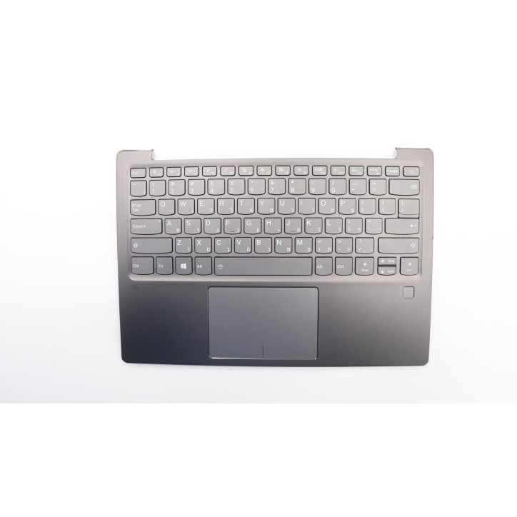 Lenovo 5CB0P19076 Palmrest Top Case con tastiera, Ebraico, Grigio ferro, Retroilluminazione, Impronta digitale