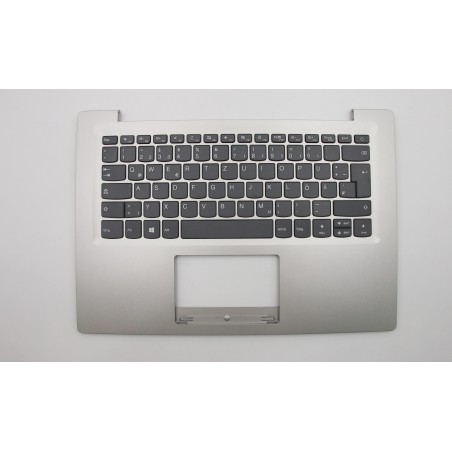 Lenovo 5CB0P23773 C-Cover with keyboard, German, Grey, Non-Backlight, UK