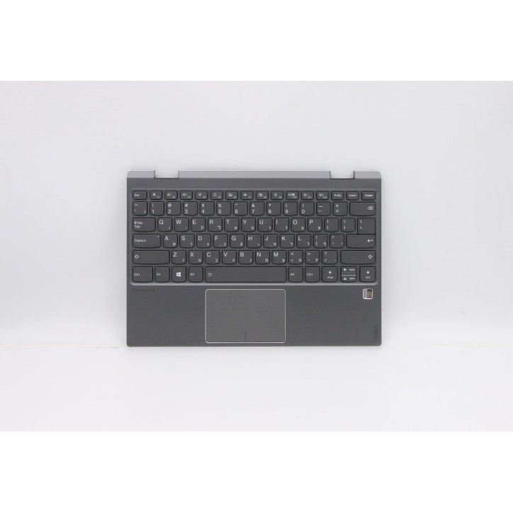 Lenovo 5CB0Q12258 Palmrest Top Case con tastiera, Ebraico, Grigio ferro, Retroilluminazione
