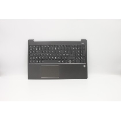 Lenovo 5CB0Q62213 Palmrest Top Case con tastiera, Europa del Nord, Grigio ferro, Retroilluminazione, Impronta digitale