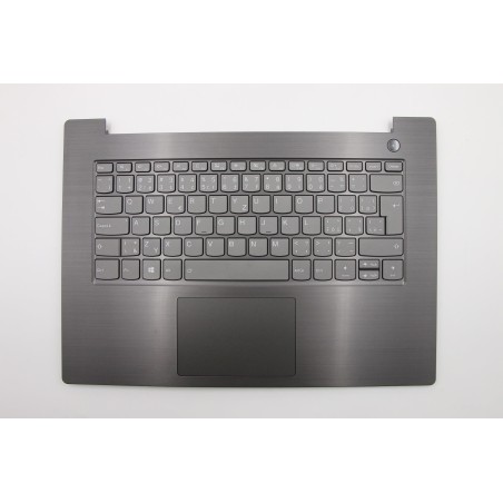 Lenovo 5CB0Q64285 Palmrest Top Case con tastiera, Ceco, grigio ferro, Retroilluminazione, Senza lettore di impronte digitali, UK