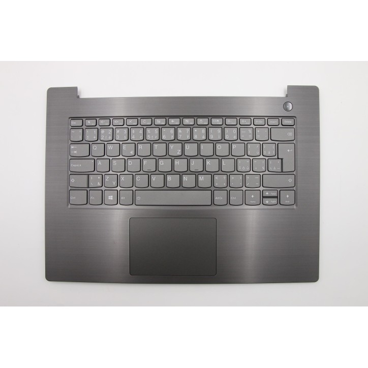 Lenovo 5CB0Q64285 Palmrest Top Case con tastiera, Ceco, grigio ferro, Retroilluminazione, Senza lettore di impronte digitali, UK