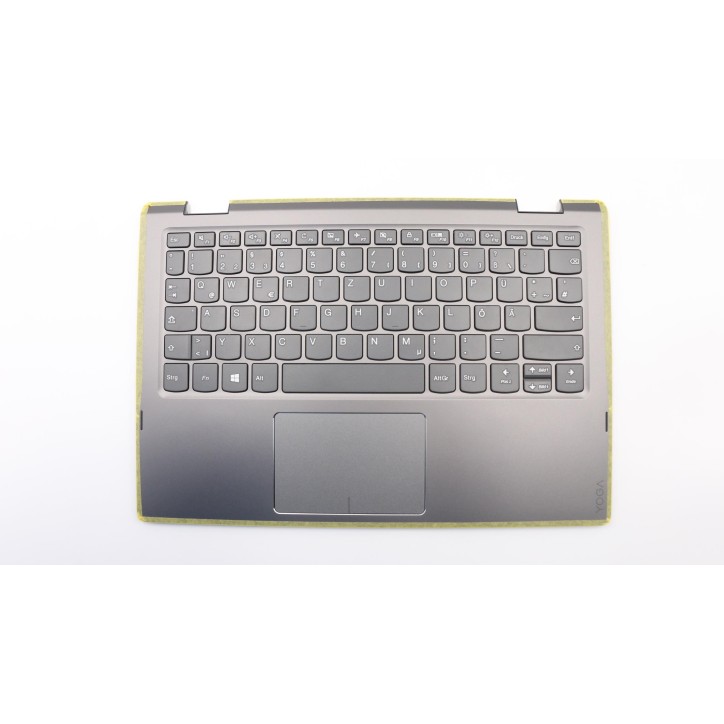 Lenovo 5CB0Q81344 C-Cover with keyboard, German, Onyx Black, UK