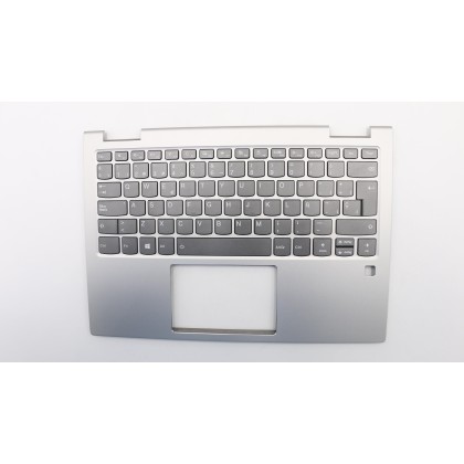 Lenovo 5CB0Q95845 Palmrest Top Case con tastiera, Spagnolo, Platinum, Retroilluminazione