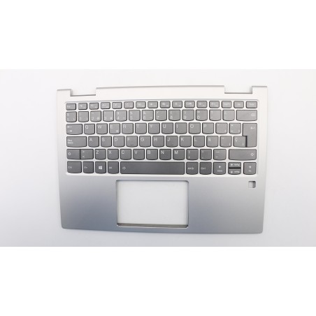 Lenovo 5CB0Q95845 Palmrest Top Case con tastiera, Spagnolo, Platinum, Retroilluminazione