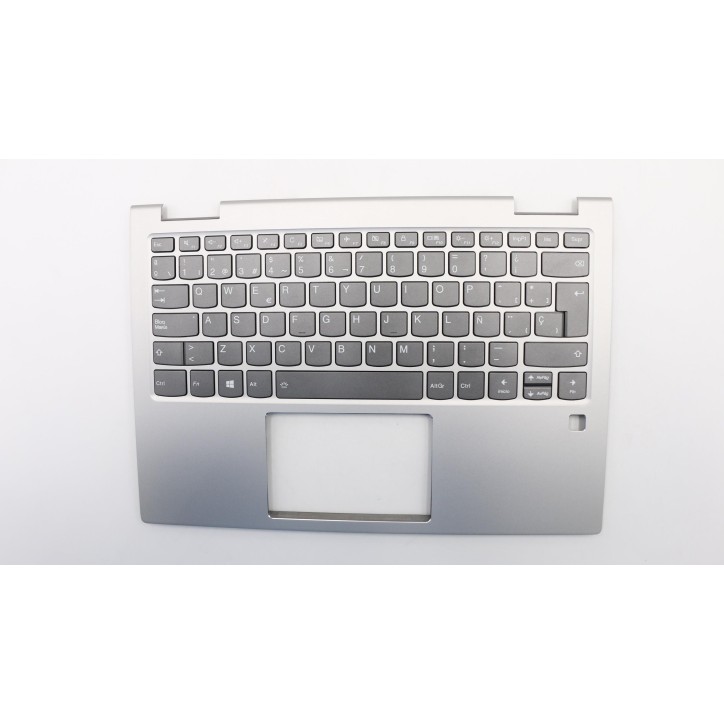 Lenovo 5CB0Q95845 Palmrest Top Case con tastiera, Spagnolo, Platinum, Retroilluminazione