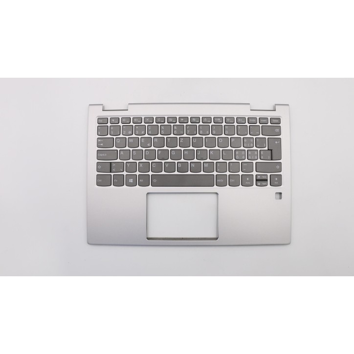 Lenovo 5CB0Q95903 Palmrest Top Case con tastiera, Svizzera, Platinum, Retroilluminazione