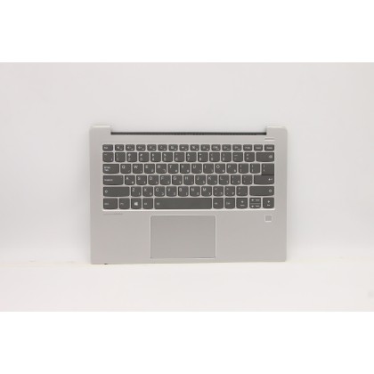 Lenovo 5CB0R11805 Palmrest Top Case con tastiera, Ebraico, Grigio minerale, Retroilluminazione, Impronta digitale