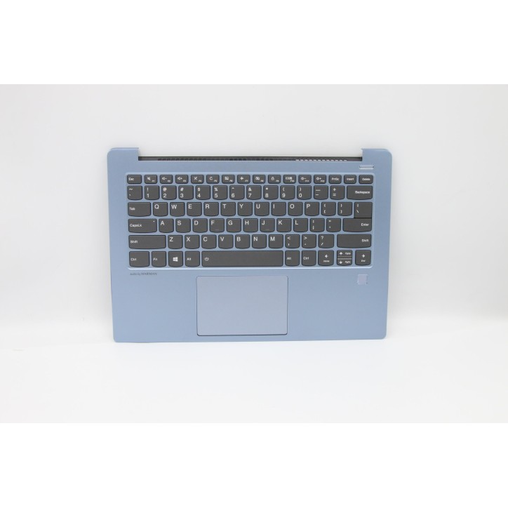 Lenovo 5CB0R12049 Palmrest Top Case con tastiera, Inglese (Stati Uniti), Blu liquido, Retroilluminazione, Impronta digitale