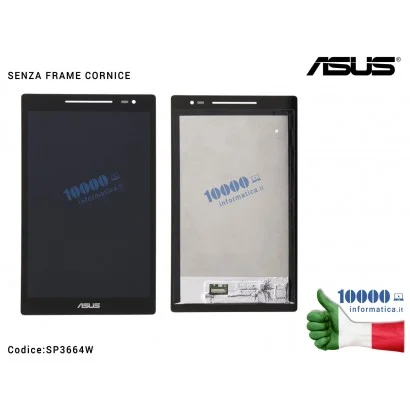 90NP0241-R20010 Display LCD con Vetro Touch Screen ASUS ZenPad 8.0 Z380 Z380KL Z380C Z380CX (P024) [NERO] (SENZA FRAME)