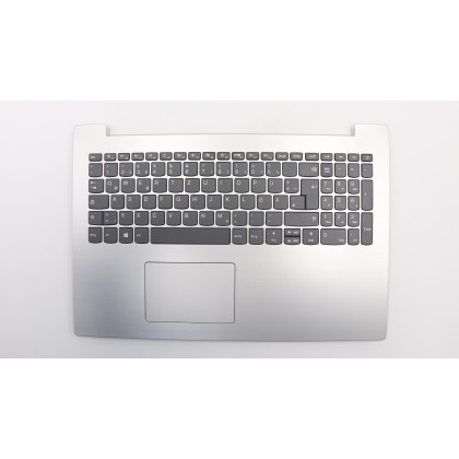 Lenovo 5CB0R26517 Palmrest Top Case con tastiera, Tedesco, Grigio platino, Touchpad