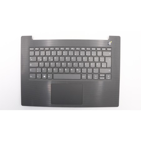 Lenovo 5CB0R39228 Palmrest Top Case con tastiera, Tedesco, Grigio ferro, Senza_retroilluminazione, Senza_lettore di impronte dig
