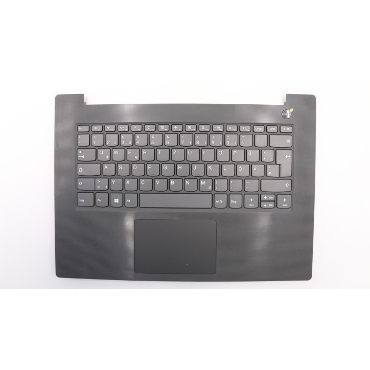 Lenovo 5CB0R39228 Palmrest Top Case con tastiera, Tedesco, Grigio ferro, Senza_retroilluminazione, Senza_lettore di impronte dig