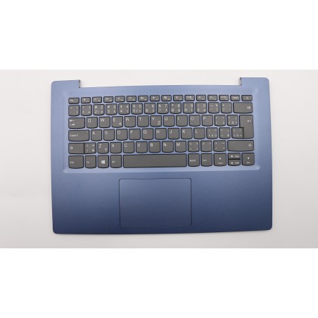 Lenovo 5CB0R61095 Palmrest Top Case con tastiera, Ceco/Slovacco, Blu notte, Senza retroilluminazione, UK