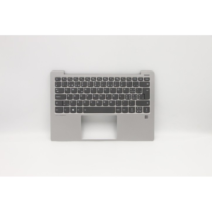 Lenovo 5CB0S16112 Palmrest Top Case con tastiera, Svizzera, Retroilluminazione, Lettore di impronte digitali