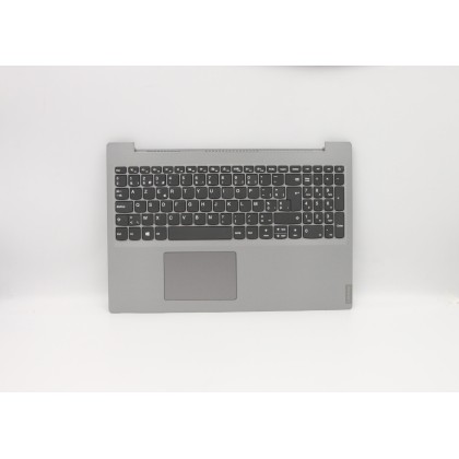 Lenovo 5CB0S16656 Palmrest Top Case con tastiera, Belga, Grigio platino, Senza retroilluminazione, UK