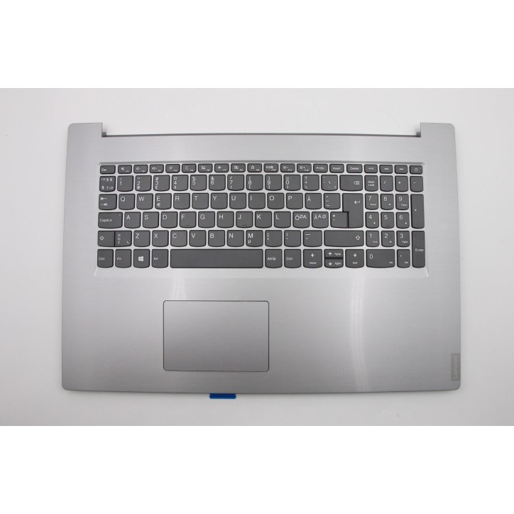 Lenovo 5CB0S17174 C-Cover with keyboard, Nordic, Platinum Grey, Non-Backlight, UK