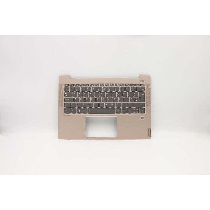 Lenovo 5CB0S17258 Palmrest Top Case con tastiera, Inglese Regno Unito, Rame, Retroilluminazione, Impronta digitale